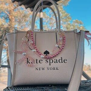 kate spade Cream Tote Bag with Classic Design